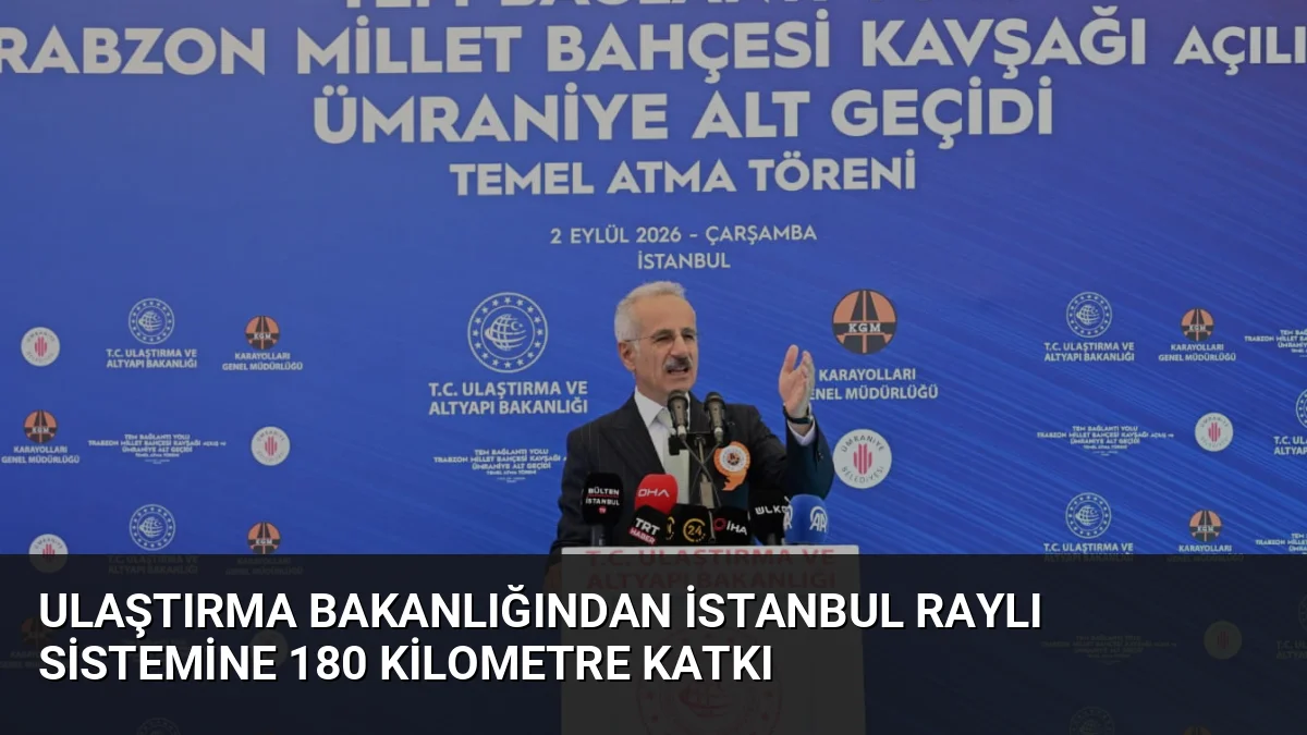 Ulaştırma ve Altyapı Bakanı Uraloğlu, İstanbul'a kazandırılan raylı sistem hattının