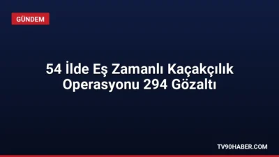 54 ilde düzenlenen kaçakçılık operasyonlarında 294 şüpheli hakkında adli işlem