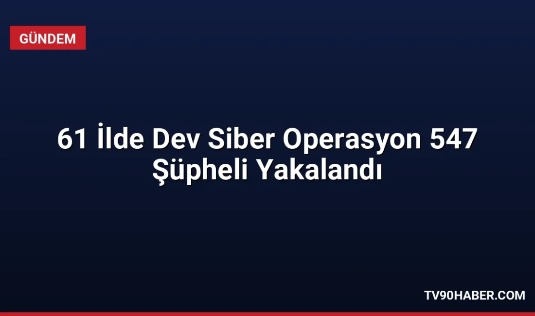 Emniyet Genel Müdürlüğü koordinesinde 61 ilde düzenlenen siber suç operasyonlarında