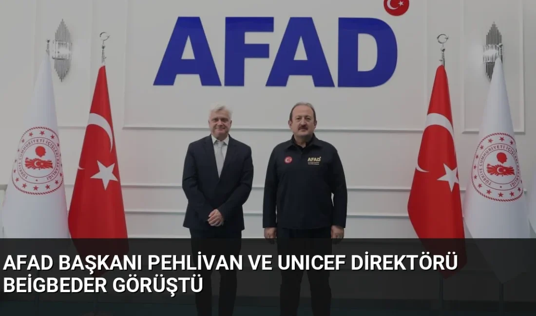 AFAD Başkanı Vali Ali Hamza Pehlivan, UNICEF Bölge Direktörü Edouard