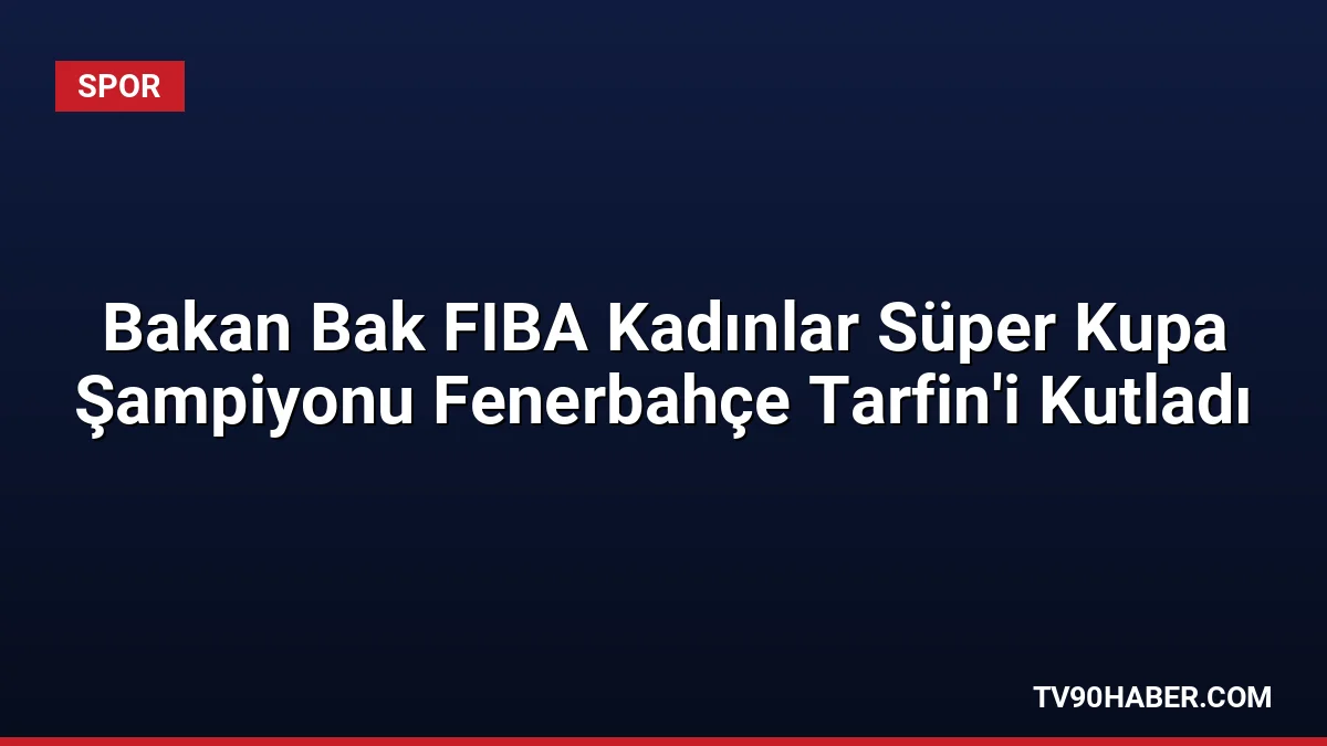 Gençlik ve Spor Bakanı Osman Aşkın Bak, Mersin'de düzenlenen FIBA