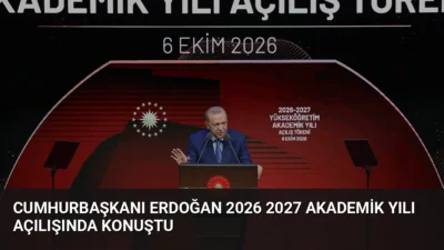 Cumhurbaşkanı Erdoğan, 2026-2027 akademik yılı açılışında üniversite sayısının 208'e, yurt
