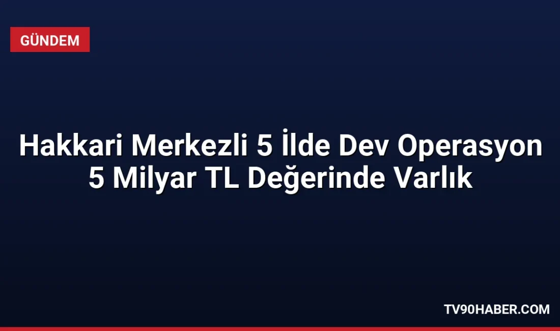 Hakkâri merkezli 5 ilde düzenlenen uyuşturucu gelirlerini aklama operasyonunda 5