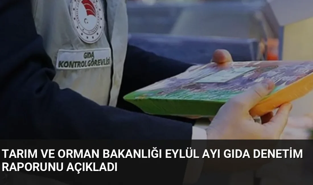 Tarım ve Orman Bakanlığı Eylül ayında 117 bin 360 gıda