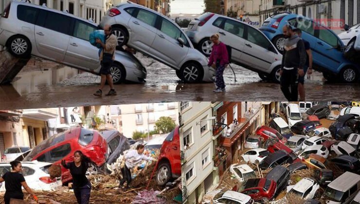 8 saatte gelen felaket: Avrupa’nın göbeğinde inanılmaz görüntüler! İspanya’da 95 ölü, onlarca kayıp