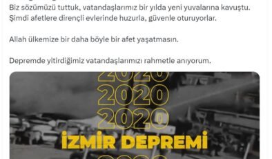 Bakan Kurum: İzmir’deki vatandaşlarımız 1 yılda yeni yuvalarına kavuştu