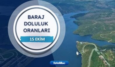 BARAJ DOLULUK ORANLARI – İstanbul baraj doluluk oranı İSKİ 15 Ekim rakamları