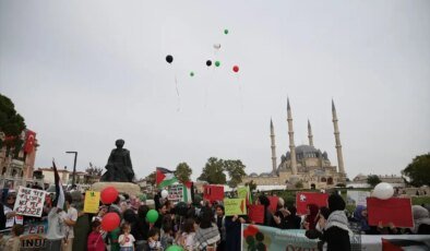 Edirne’de Filistin İçin Protesto