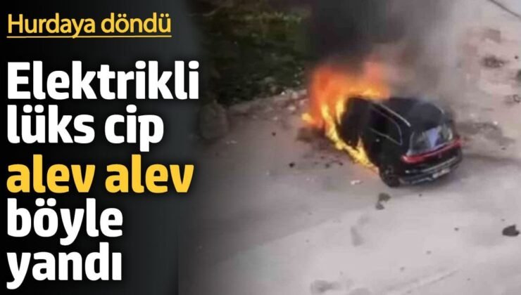 Elektrikli mercedes cip alev alev yandı