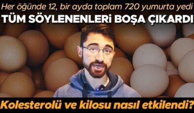 Her öğünde 12 adet, bir ayda toplam 720 adet yumurta yedi, bütün söylenenleri boşa çıkardı! Kolesterolü ve kilosu nasıl etkilendi? Güncel araştırmalar ve uzmanlar ne diyor?