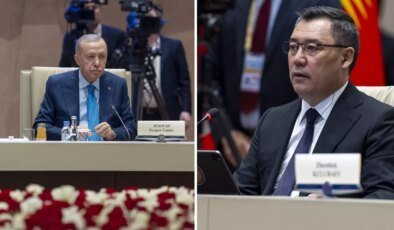 Kırgızistan Cumhurbaşkanı’ndan kameralar önünde Erdoğan’a teklif: Gereksinimimiz var, siz yapın