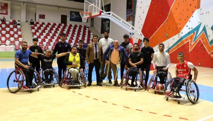 Muş Bedensel Engelliler Basketbol Kadrosu, Döneme Hazırlık İdmanına Vilayet Müdürü Katıldı