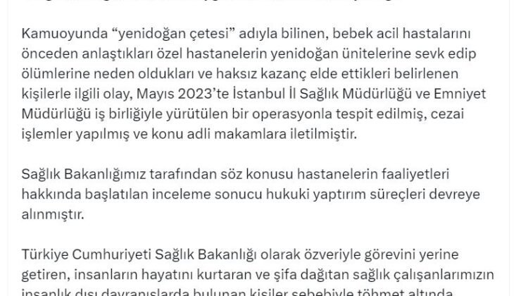 Sağlık Bakanlığı: Sağlıkta illegalite ve kötü uygulamalara izin vermeyeceğiz