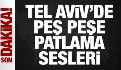 Tel Aviv’de alarm: İsrail’de peş peşe patlama sesleri!