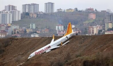 Trabzon’da pistten çıkan uçağın pilotları için tutukluluklarına devam kararı