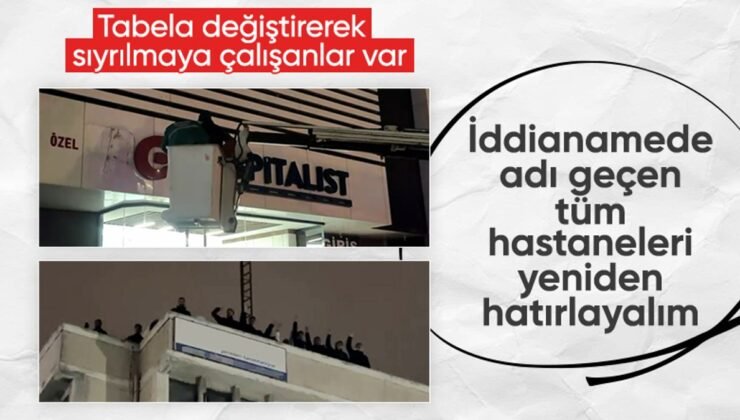 Yenidoğan skandalındaki hastanelerden biri tabelasını değiştirmeye çalıştı